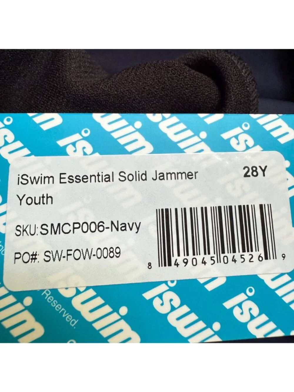 Iswim Youth Size 28 NEW Navy Blue Essential Solid Jammer Competitive Swim Shorts